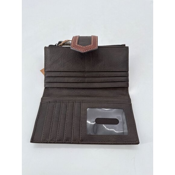 Tony Lama Tri-Color Leather Wallet With RFID Protection & Multiple Card Slots - Picture 5 of 8